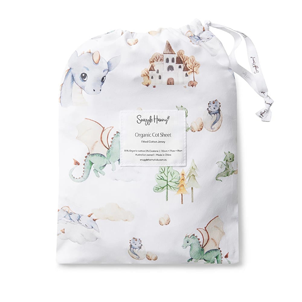 Dragon Organic Cot Sheet